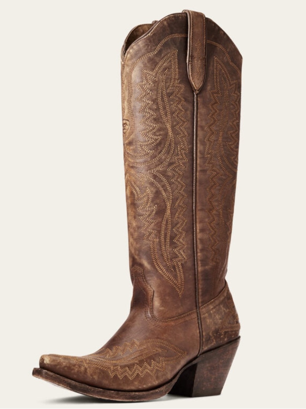 Ariat Casanova X Toe Western Cowboy Tall Boots. Embroidered Brown. NWT! Size 8.5